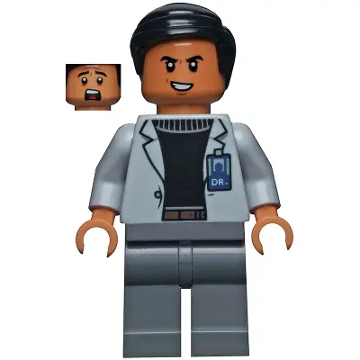 Dr. Henry Wu - Light Bluish Gray Jacket, Evil Smile / Scared