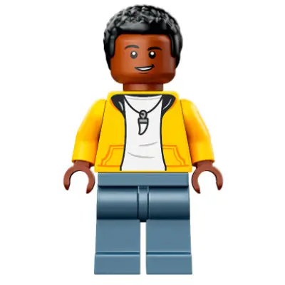 Darius Bowman - Yellow Hoodie over White Shirt, Sand Blue Legs