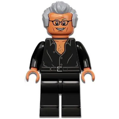 Dr. Ian Malcolm - Partially Open Shirt, Light Bluish Gray Hair