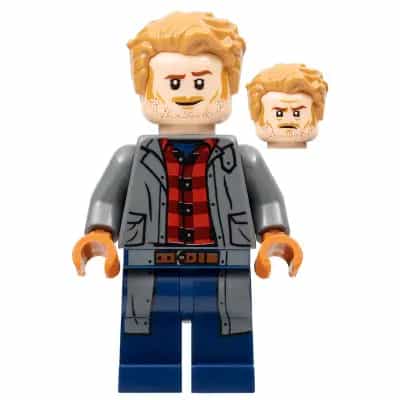 Owen Grady - Dark Bluish Gray Jacket over Flannel Shirt