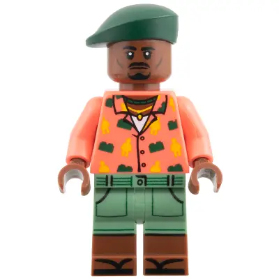 Duncan Kincaid - Coral Shirt, Sand Green Shorts, Dark Green Beret