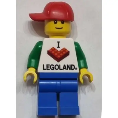 LEGOLAND Park Male, I Brick LEGOLAND Top, Red Cap with Hole