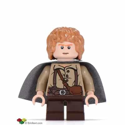 Samwise Gamgee (Sam) - Dark Tan Shirt, Dark Bluish Gray Cape
