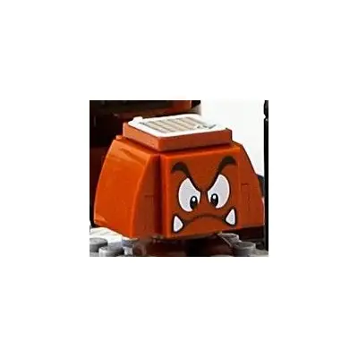 Goomba (Dark Bluish Gray Interior Pieces) - Angry, Looking Down