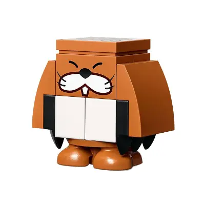 Monty Mole - Face on 1 x 2 Brick
