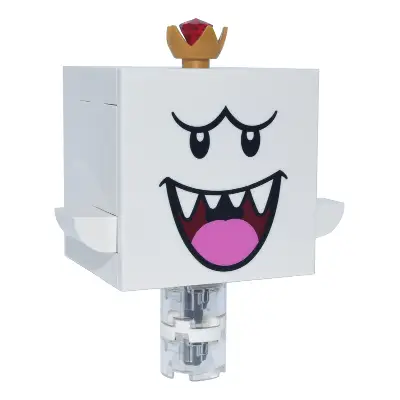King Boo - Dark Pink Tongue, White Scanner Tile Modified, Tall Base