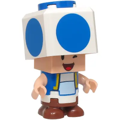 Blue Toad - Winking, Tan Hinge Brick