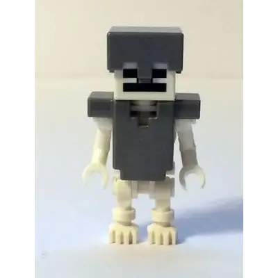 Skeleton, Minecraft - Flat Silver Helmet and Armor