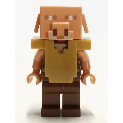 Piglin - Reddish Brown Legs, Pearl Gold Armor