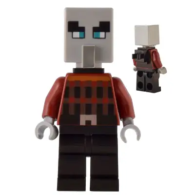 Illager (Pillager) - Wide Eyes, Black Neck Bracket and Tile with Clip