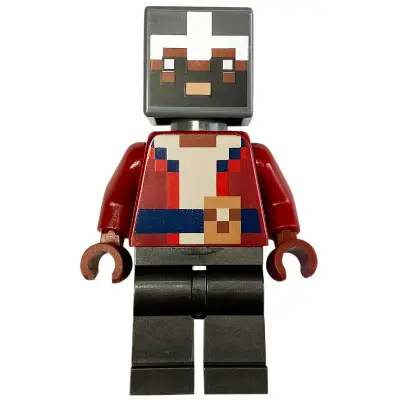 Hero - Dark Red Torso, Pearl Dark Gray Legs