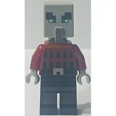 Illager (Pillager) - Narrow Eyes, Dark Bluish Gray Neck Bracket