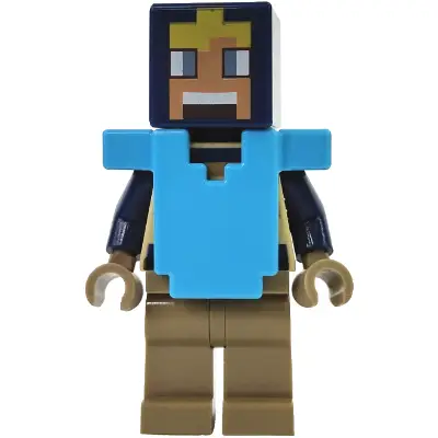 Hero - Tan Torso, Dark Tan Legs, Medium Azure Armor