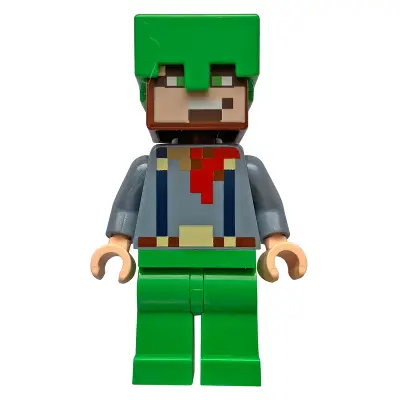 Hero - Sand Blue Torso, Bright Green Legs and Helmet