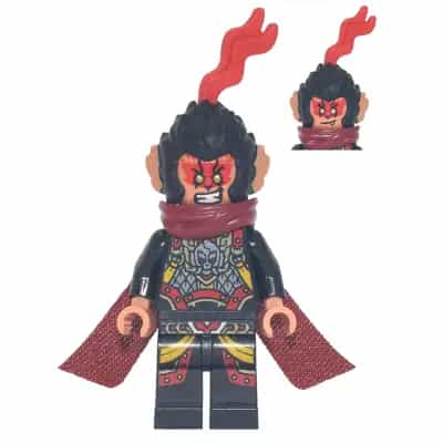 Evil Macaque - Black and Red Armor, Dark Red Cape, Cat Tail