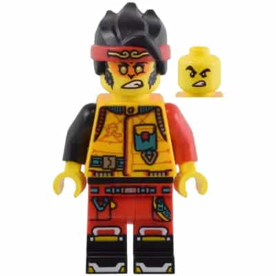 Monkie Kid - Bright Light Orange Diving Suit, Black Tail