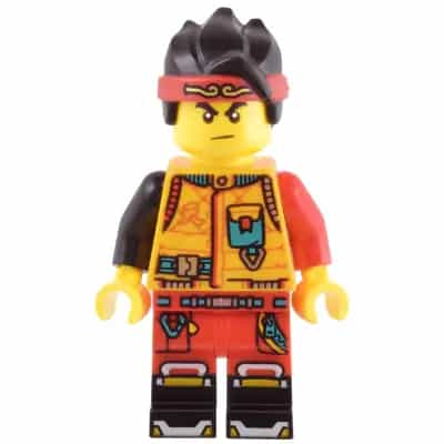 Monkie Kid - Bright Light Orange Diving Suit, Frown