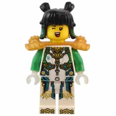 Mei - Dragon Armor Suit, Pearl Gold Dragon Head Shoulder Pads