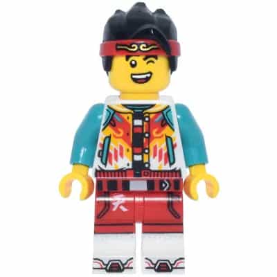 Monkie Kid - White Jacket with Buttons, White Legs
