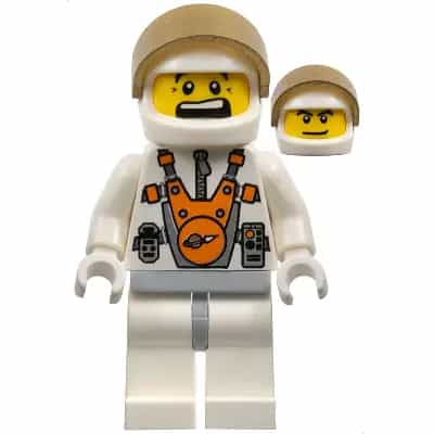 Mars Mission Astronaut with Helmet and Dual Sided Head