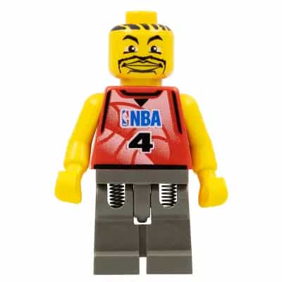 NBA Player, Number 4 with Dark Gray Legs