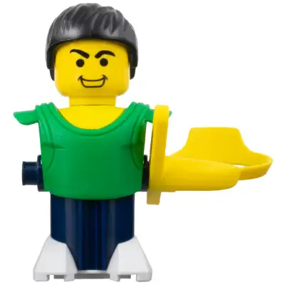 McDonald's Sports Basketball Player - Green Torso and Dark Blue Base without Stickers