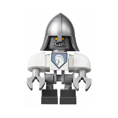 Lance Bot - White Shoulders, Flat Silver Helmet