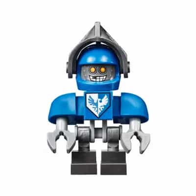 Clay Bot - Blue Shoulders, Flat Silver Visor