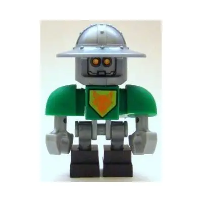 Aaron Bot - Green Shoulders, Flat Silver Helmet