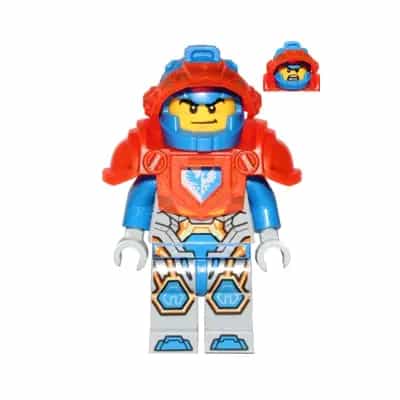 Clay Moorington - Blue Helmet, Trans-Neon Orange Visor and Armor