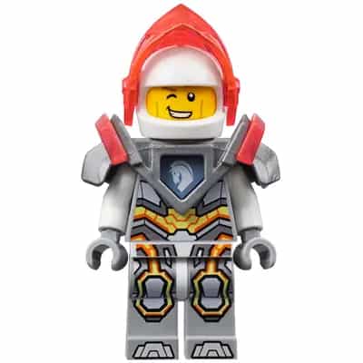 Lance Richmond - Trans-Neon Orange Visor, Flat Silver Armor