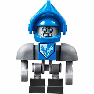 Clay Bot - Dark Bluish Gray Shoulders, Blue Visor