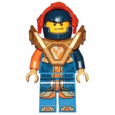 Clay Moorington - Dark Blue Helmet, Trans-Neon Orange Visor, Pearl Gold Armor