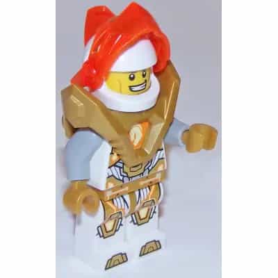 Lance Richmond - Trans-Neon Orange Visor, Pearl Gold Armor