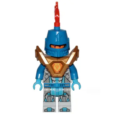 Royal Soldier / King's Guard - Blue Helmet with Eye Slit, Pearl Gold Armor