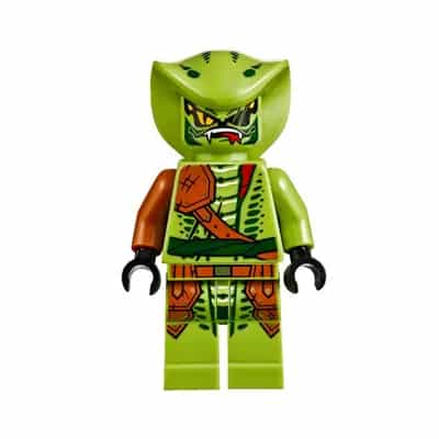 Lasha - Rebooted, Serpentine Snake Scout, Lime with Dark Orange Armor Coverings