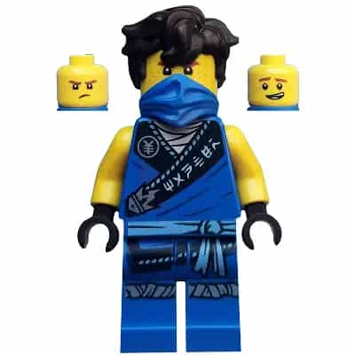 Jay - Legacy, Rebooted, Ninjago Logogram 'MANTER' on Torso
