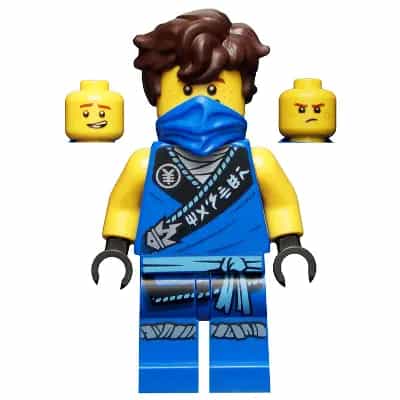 Jay - Legacy, Rebooted, Ninjago Logogram 'MASTER' on Torso, Hair