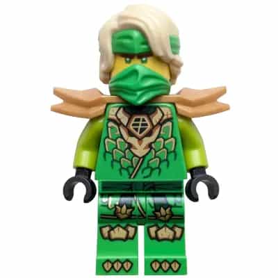 Lloyd - Dragons Rising, Tunic with Dragon Head, Hair, Wide Pearl Gold Shoulder Armor