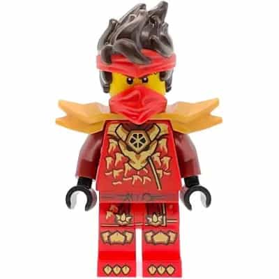 Kai - Dragons Rising, Tunic with Dragon Head, Hair, Wide Pearl Gold Shoulder Armor