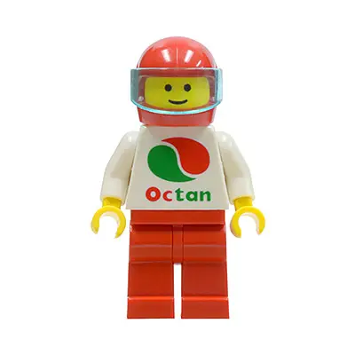 Octan - White Logo, Red Legs, Red Helmet, Trans-Light Blue Visor