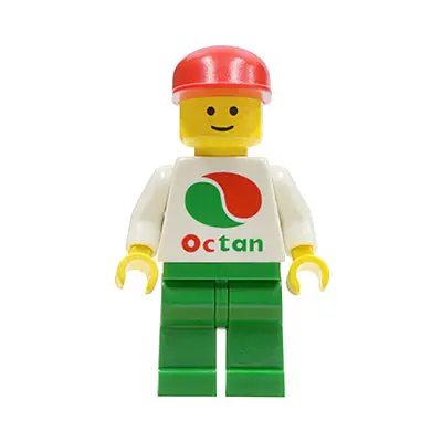 Octan - White Logo, Green Legs, Red Cap