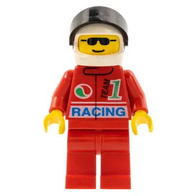 Octan - Racing, Red Legs, White Helmet, Black Visor
