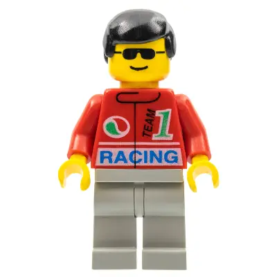 Octan - Racing, Light Gray Legs, Black Male Hair
