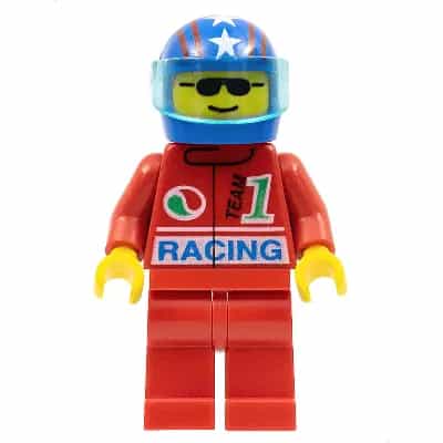 Octan - Racing, Red Legs, Blue Helmet 4 Stars & Stripes, Trans-Light Blue Visor