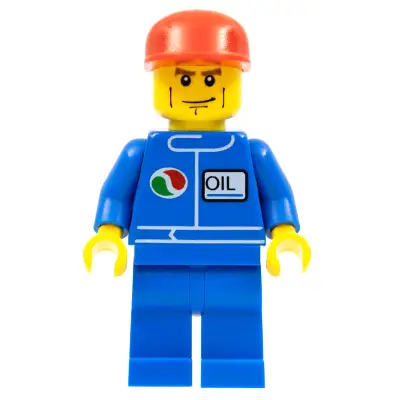 Octan - Blue Oil, Blue Legs, Red Cap, Chin Dimple
