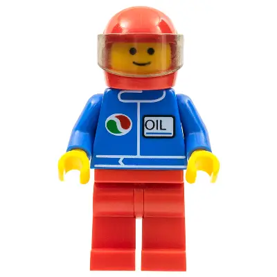 Octan - Blue Oil, Red Legs, Red Helmet, Trans-Brown Visor