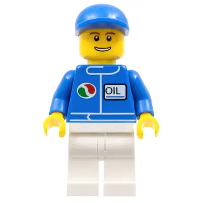 Octan - Blue Oil, White Legs, Blue Short Bill Cap