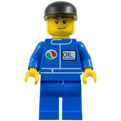 Octan - Blue Oil, Blue Legs, Black Cap, Smirk and Stubble Beard