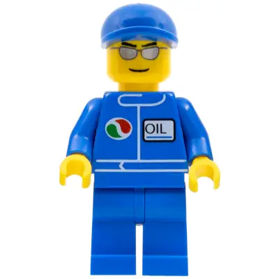 Octan - Blue Oil, Blue Legs, Blue Short Bill Cap, Silver Sunglasses